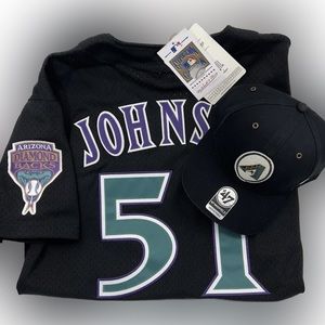 Mitchell & Ness Arizona Diamondbacks Randy Johnson 1999 Men's Jersey &Hat